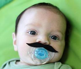 Mustache Boy Pacifier BLACK