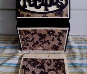 Recipe Box - Black Lace