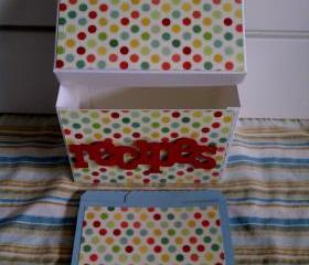 Recipe Box - Polka Dots