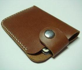 Men / Women Leather Cardholder ( Brown )