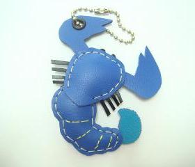 Sam the Scorpion leather charm ( Bright Blue )