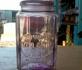 Vintage Amethyst Improved Everlasting Mason Jar With Lid