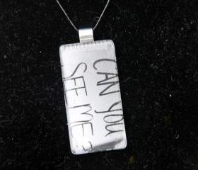 Can You See Me Pendant on Black Cord