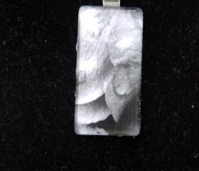 Rose Detail Pendant on Black Cord