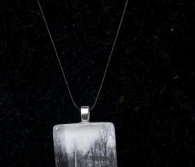 Trees Pendant on Black Cord