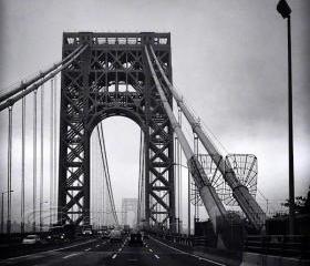 Architecture Photo, NYC photos, George Washington Bridge, black & white, 8x10" print