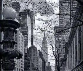 New York City Architecture Photo black & white Chrysler Building 8x12" print