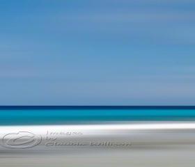 Abstract Photo ocean art Caribbean colors blue print 12x18"
