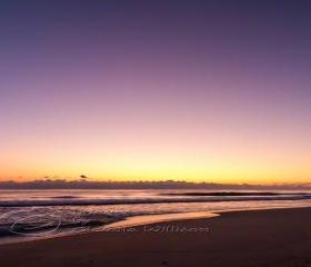Sunrise Photo ocean beach home decor orange purple print 8x12"