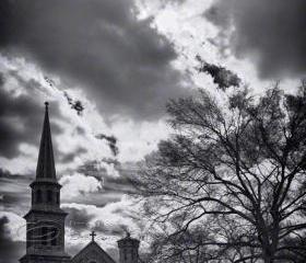 Morristown United Methodist Church Travel Photo black & white 8x12" print