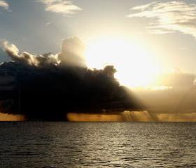Panoramic Photo sunset panorama photo ocean photo 30x9.5" print