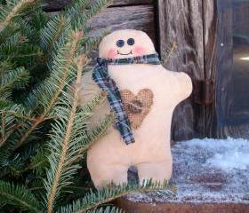 Christmas Chubby Gingerbread Man Soft Sculpture Doll