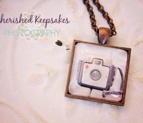Retro Camera Series #1 Glass Pendant Necklace 