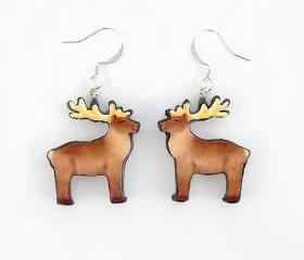 Polymer Clay Reindeer Earrings