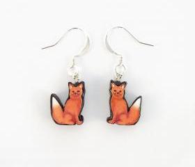 Polymer Clay Fox Earrings 