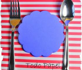 4 inch, 16 Scalloped die cut circles. Ideal for Banners. COBALT BLUE.