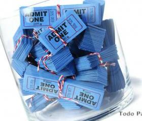 100 Cobalt blue 'Admit One' tickets. Numbered