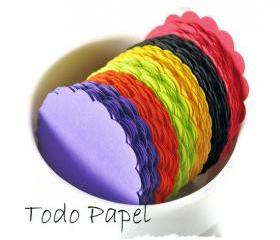 1.5 inch, 60 Scalloped circles, choose your colors