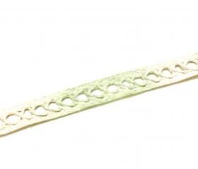 Lace Bracelet Hand Painted - Mint Green Sparkle and Pearl White - Customizable Colors