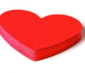 Heart Die cuts - RED - 25 piece set. Scrapbooking / Tags / gift tags / card making / love / in love / romantic / embellishment