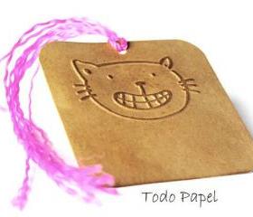 9 Oscar the cat. Embossed gift tags. Pet Lover. Kitty love. Gift tag / gift wrap / embellishment / smile / grin / cute / fun