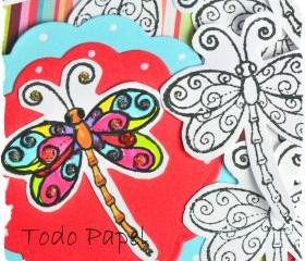 Dragonfly scrapbook embellishment. Do it yourself / DIY / Arts and Crafts / kids / card making / Pack of 12