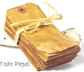 50 coffee stained wedding tags . escort cards . place cards . vintage . extra large 4.3/4inch by 2.3/8 inch . wish tree tags