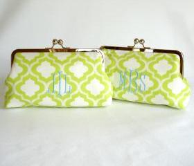 Monogram Option for Kisslock Frame Clutch Purses and Totes