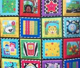 Educational Shapes Colours Quilted wall hanging/ playmat