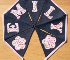 Personalised Bunting Name Banner Girls flowers