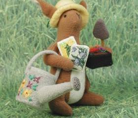 Spring Gardener Bunny With Tools of the Trade