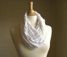 Infinity Scarf White Jersey