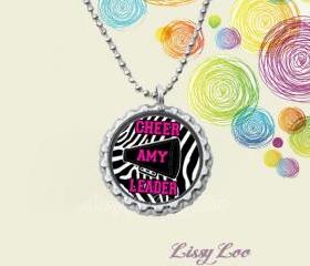 Cheer Personalized Bottle Cap Necklace