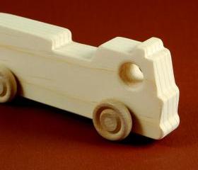 Fire Truck Party Favors - Package of 10 Wood Toy Fire Trucks