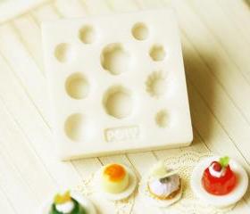 Miniature Clay Mold Push Mold for Dollhouse Miniature Cakes Pastries Cupcakes Desserts