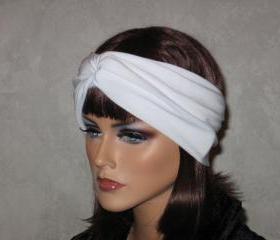 Handmade Bandeau Turban -White