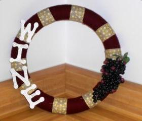 Shabby chic wine wreath