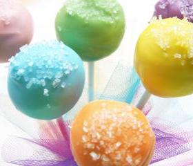 Cake Pops - Sugar Topped Cake Pops, Cake on a Stick, Cake Truffles