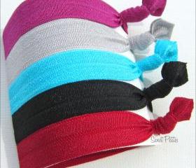 Hair Tie Set of 5 Doubles as Bracelet The Bold Collection
