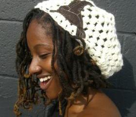 Cream Hummingbird Slouchy Hat