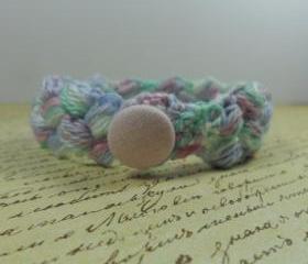 Handmade crochet bracelet - pastel color