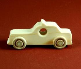 Police Car Party Favors - Package of 10 Wood Toy Race Cars