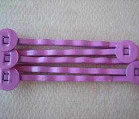 10PCS - Pink - Hair Pins - 8MM Round Pad - Jewelry Findings by ZARDENIA