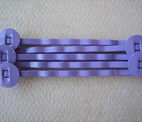 10PCS - Purple - Hair Pins - 8MM Round Pad - Jewelry Findings by ZARDENIA