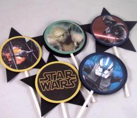 Star Wars Cupcake Toppers featuring your favorite characters