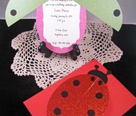 Ladybug Birthday Invitations