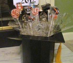 Graduation Candy Centerpiece featuring Mortar Board Box