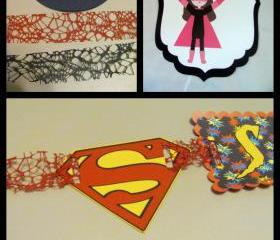 Super Hero Birthday Banner Featuring Superman or Super Girl
