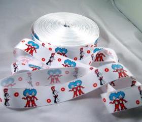 Cat in the Hat 1" Grosgrain Ribbon - 3 Yards