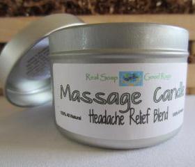 Massage Candle - All Natural Headache Relief Blend